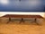 This is a Large Traditional Multi-Banded Mahogany Dining/Banquet Table by Leighton Hall. It features a field of swirly...