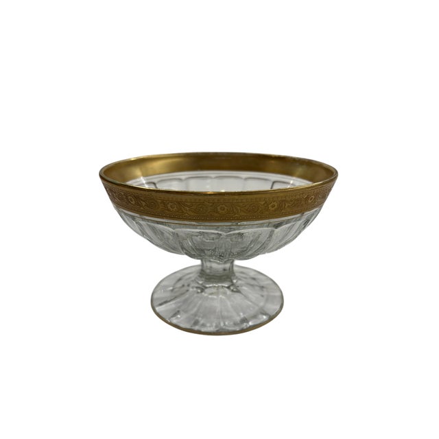 Glass Mid 20th Century Mid Century Modern Heisey Gold-Rimmed Lidded Pedestal Candy Dish For Sale - Image 7 of 18