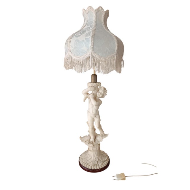 Classic Cherub Lamp with Cornucopia, 1960s For Sale - Image 4 of 4