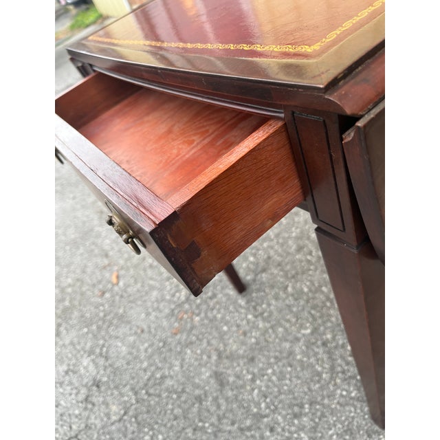 Mid 20th Century Pair of Leather-Top End Tables by Zangerle For Sale - Image 17 of 18