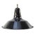1950s Vintage Industrial French Black Dark Blue Enamel Pendant Lamp For Sale - Image 5 of 5