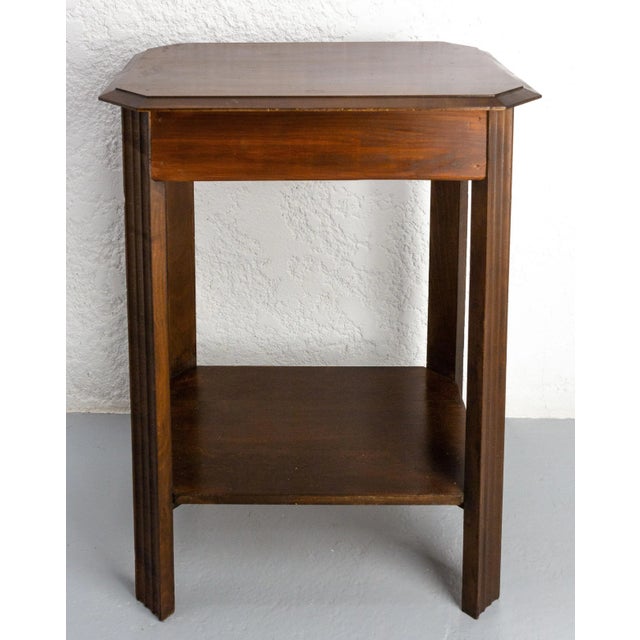 Art Deco French Poplar Nightstand, 1930s For Sale - Image 9 of 10