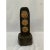 Carved wood fragment. An early piece of detailed carving. one continual piece of wood primarily black with a raised gold...