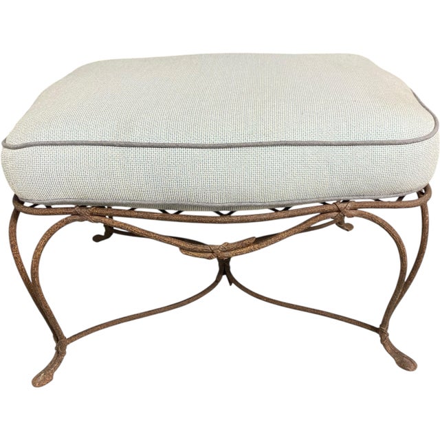 A Pair of Rose Tarlow Style Faux Bois Twig Armchairs and Ottoman With Custom Cushions For Sale In New York - Image 6 of 6