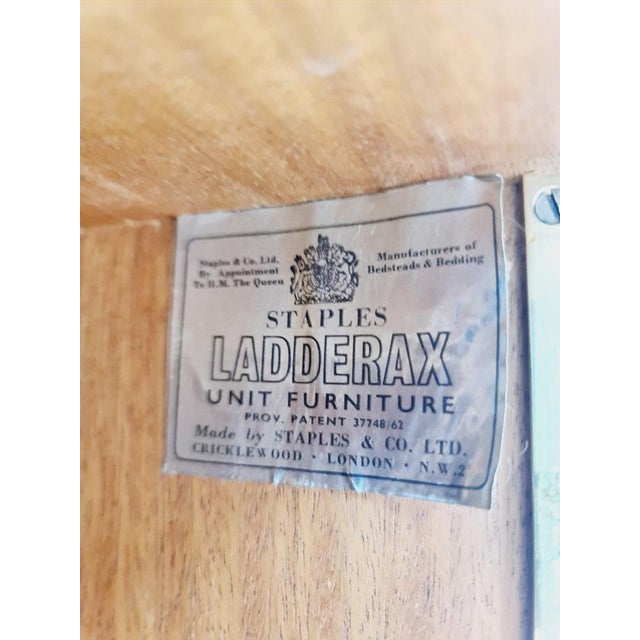 Wood Vintage Free Standing Modular Unit Shelving System by Staples Ladderax, 1960s For Sale - Image 7 of 12