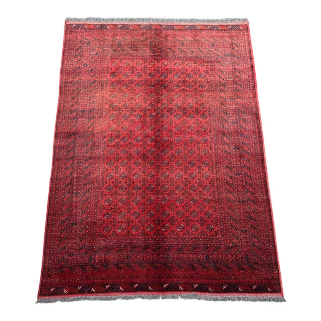 Vintage Afghan Turkoman Bokhara Tribal Rug For Sale