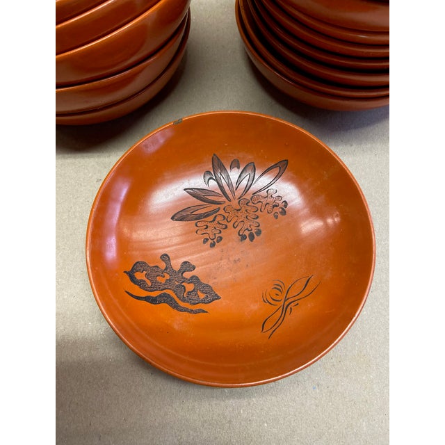 Lacquered Cups, Set of 18 For Sale - Image 5 of 7