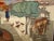 Textile Vintage African Tapestry, Handwoven Wool, Village Life Scenes, Ivory & Blue, 4x5 For Sale - Image 7 of 10