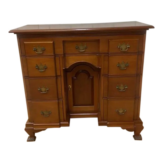 Antique George III Style Mahogany Kneehole Dressing Chests of Drawers For Sale