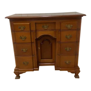 Antique George III Style Mahogany Kneehole Dressing Chests of Drawers