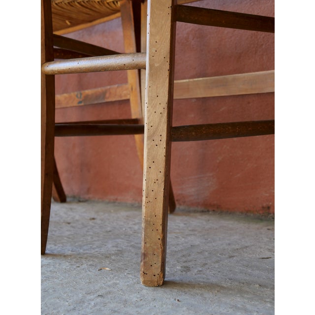 Vintage Mismatched Straw Chairs, 1950s, Set of 5 For Sale - Image 11 of 17