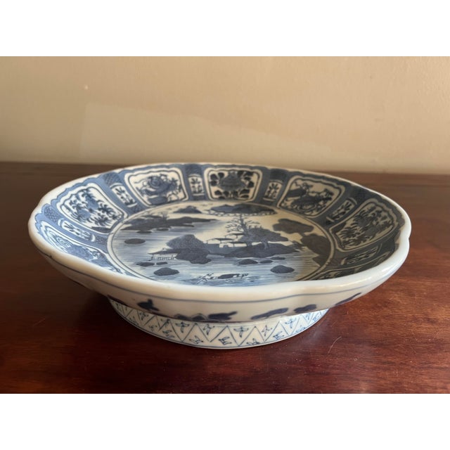 Early 20th Century Chinese Blue and White Kraak Bowl For Sale - Image 12 of 12