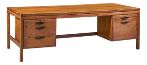 Jens Risom Mid Century Walnut Executive Desk