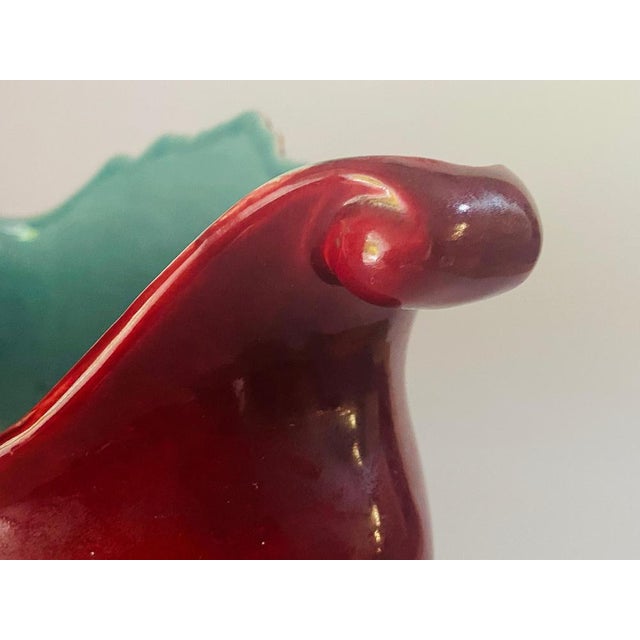 19th Century French Majolica Cache-Pot Jardinière with Blue and Purple Colors For Sale - Image 6 of 14