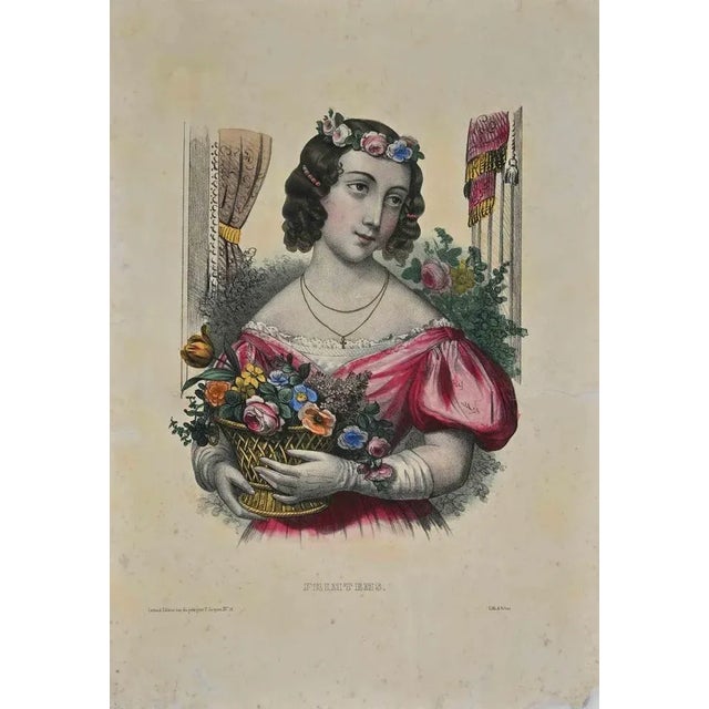 Le Printemps is an original modern artwork realized in the the Second half of the 19th Century. Original colored...