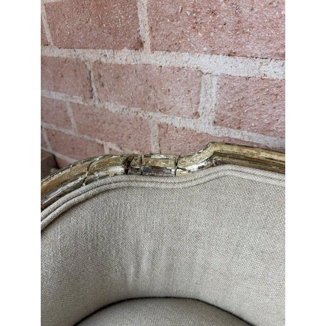 Antique French Louis XVI Petite Corbeille Vanity Chair For Sale - Image 4 of 17