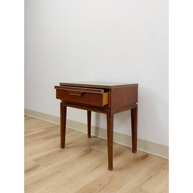 Basic Witz MCM Nightstand Vintage Mid-Century Modern Bedside Table For Sale In Tampa - Image 6 of 8