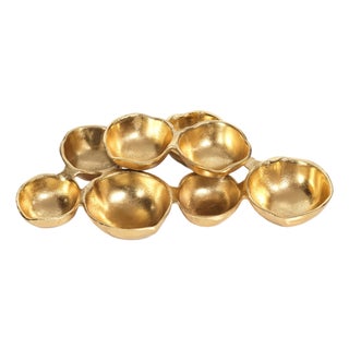 Kenneth Ludwig Chicago Small Cluster of 8 Serving Bowls- Gold For Sale
