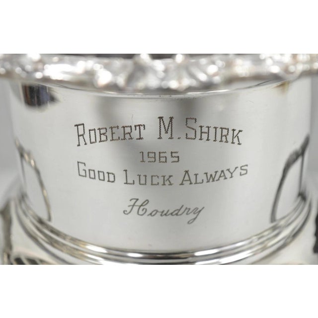 Victorian Vintage Fb Rogers Silver Plated Trophy Cup Champagne Chiller Ice Bucket Engraved For Sale - Image 3 of 18