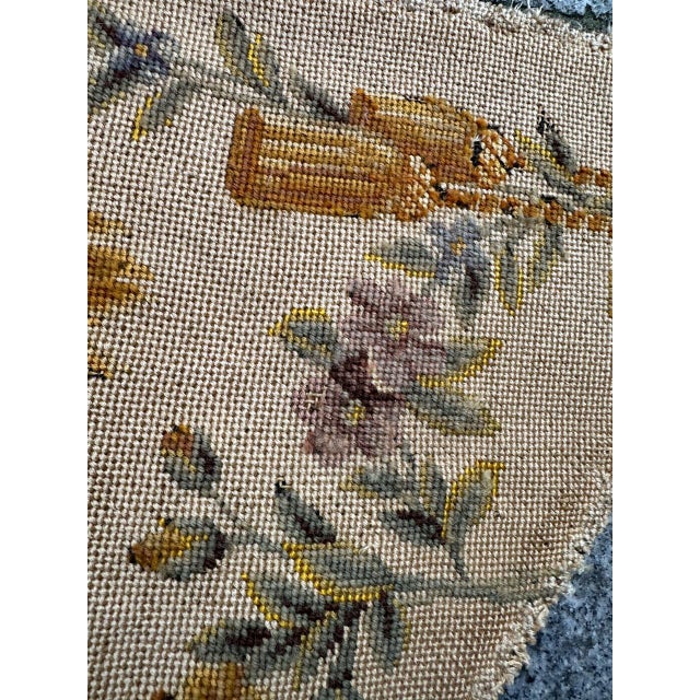 French Needlepoint Chair Cover Tapestry from Bobyrug, 1890s For Sale - Image 9 of 14