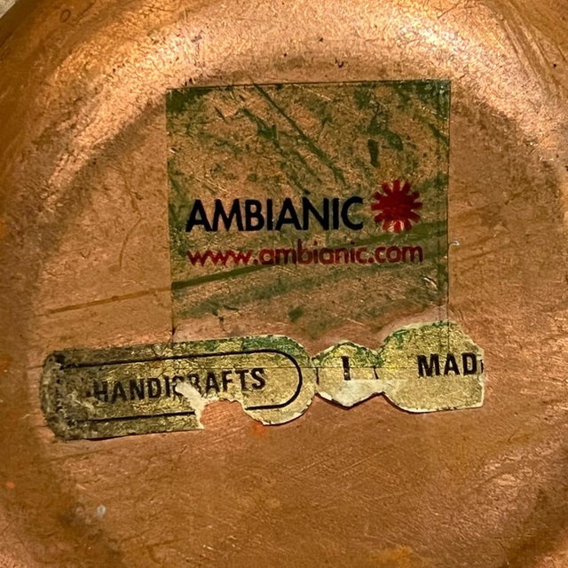 Pink 1960s Speckled Lavender Pink Enamel Dish Midcentury Modern Copper Art For Sale - Image 8 of 9