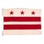 Large Vintage Cotton Flag of Washington DC With Sewn Stars For Sale