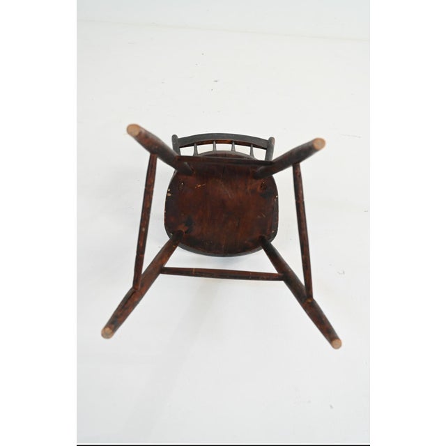 Brown Antique Thumb-Back Windsor Child's High Chair For Sale - Image 8 of 18