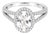 Late 20th Century 14K White Gold Aquamarine Diamond Engagement Ring Estate, Size 7.5 For Sale