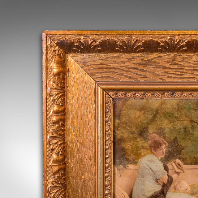 Late 19th Century 1900's Antique Convex Glass Print For Sale - Image 5 of 9