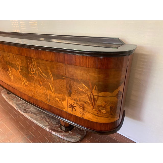 Brown Large Living Room Container by Piero Del Grande for Vittorio Dassi, 1950s For Sale - Image 8 of 17
