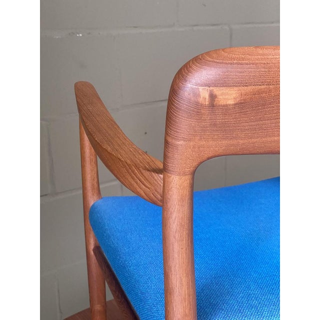 Armchair Model 56 in Teak and Hallingdal by Niels Otto Møller for J. L. Møllers Mobelfabrik, 1960s For Sale - Image 11 of 16
