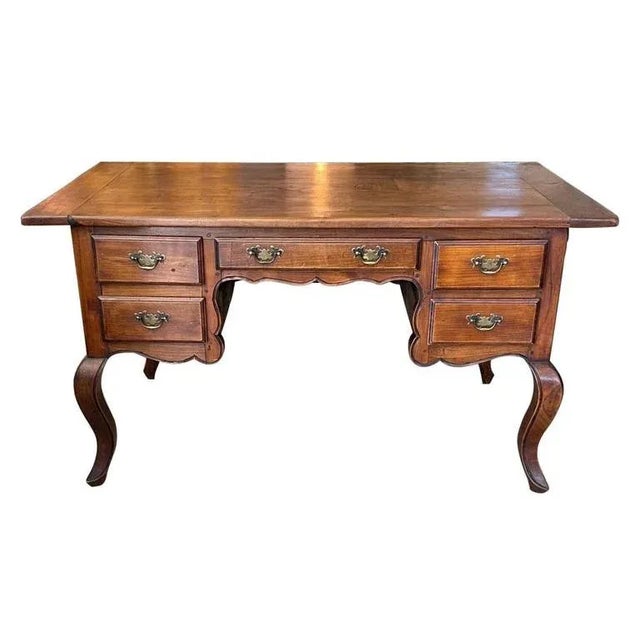 19th Century French Provençal Walnut Knee Hole Desk For Sale - Image 9 of 9