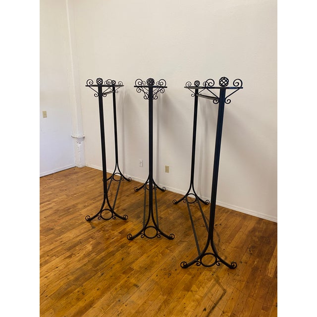 Custom Hand-Forged Wrought Iron Garment Racks - Set of 3 | Chairish