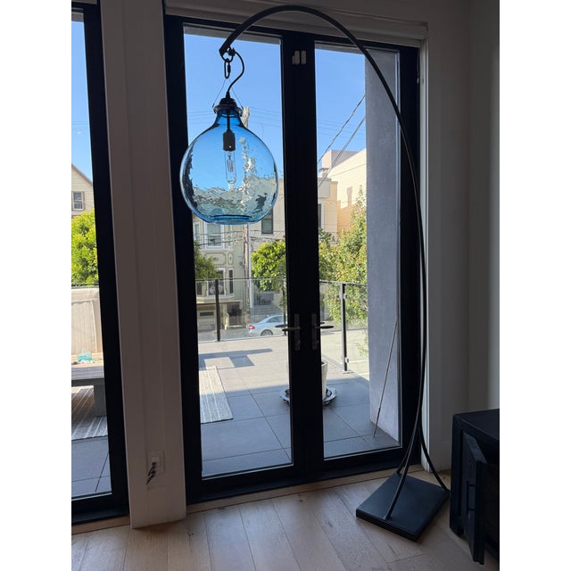 Beautiful floor lamp. Rectatangular base (13×19 inch). 90 inch Tall.