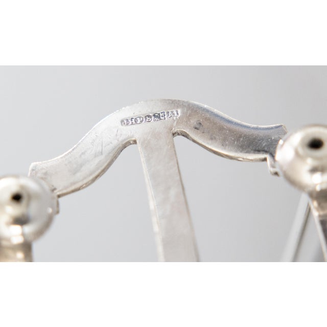 Art Deco English Silver Plate Toast Rack For Sale - Image 9 of 10
