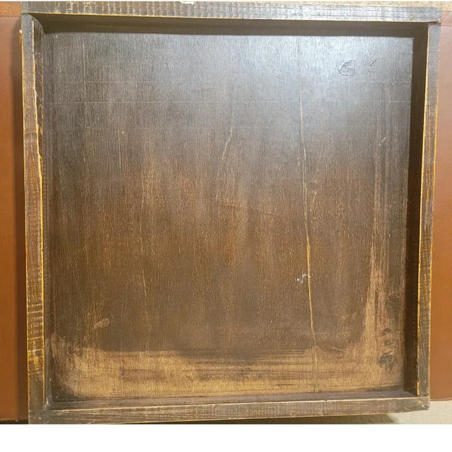 Chinese Vintage Hand-Painted Chinese Wooden Tray For Sale - Image 3 of 3