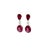 Pink Tourmaline Diamond 14k White Gold Drop Earrings- Set of 2 For Sale In Los Angeles - Image 6 of 8