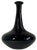 Murano 11 In. Tall Murano Art Glass Black Spiral Textural Swirl Vase For Sale - Image 4 of 13