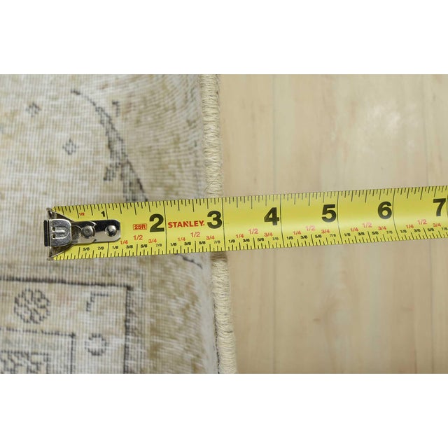 Tabriz Rug 9’9” X 12’6” Beige Wool Vintage Distressed Hand-Knotted Carpet For Sale - Image 13 of 15