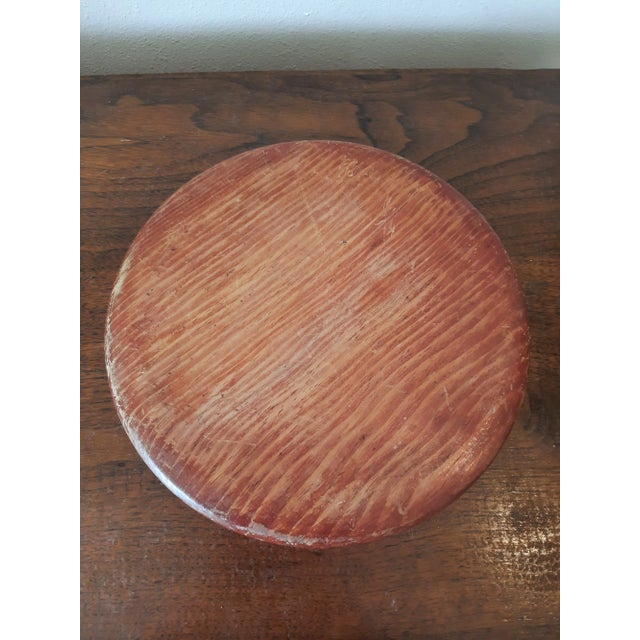 Vintage Rustic Pine Wood Low Bowl For Sale In Fayetteville, AR - Image 6 of 7