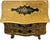 Hollywood Regency Vintage Italian Florentine Giltwood Bombé (Bombay) 3-Drawer Commode Intricate Textured Hand Painted Floral Motif For Sale - Image 3 of 11