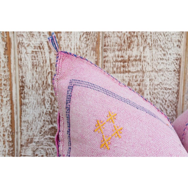 Tribal Maia Moroccan Silk Rug Pillow For Sale - Image 3 of 9