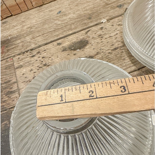 Antique Holophane Glass Lamp Shades, a Pair For Sale - Image 11 of 13