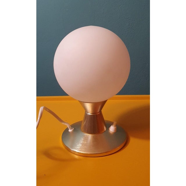 Vintage Opal Glass Table Lamp, 1960s-1970s For Sale - Image 4 of 8