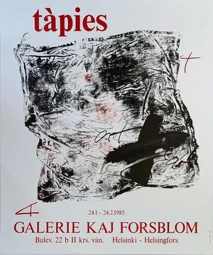 Tapies, Galerie Kaj Forsblom Gallery Poster, Gallery Poster, 1985