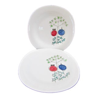 1950s Mid-Century Modern Rörstrand Sweden Pomona Picknick Two Plates Design by Marianne Westman - 2pcs For Sale