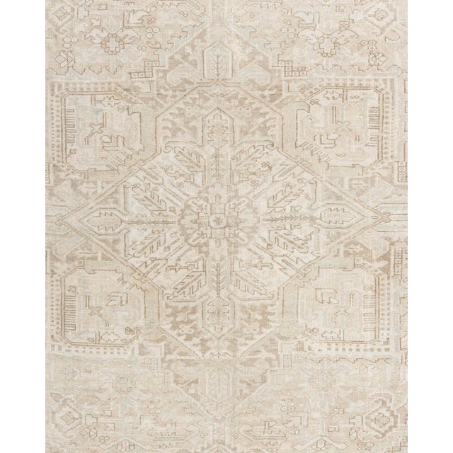The Heriz district of NW Persia has been weaving carpets for over a century, with geometric designs and tonalities ranging...