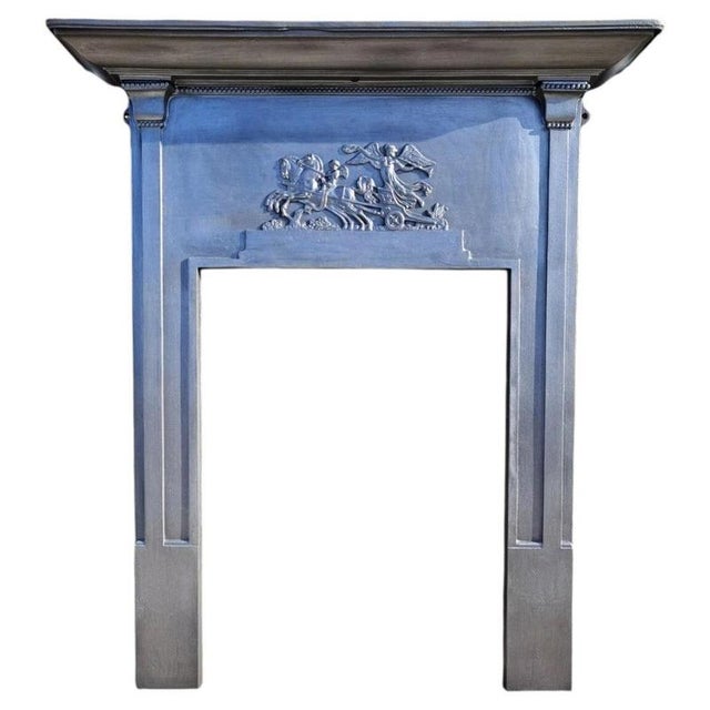 Victorian Edwardian Cast Iron Fireplace Surround for Wood Burner For Sale - Image 12 of 12
