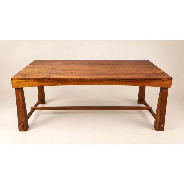 Vintage Dining Table and Chairs Set in Sheesham Wood, 2000s, Set of 5 For Sale - Image 9 of 11