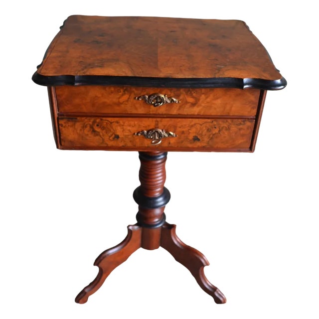 Walnut Sewing Table, 1860s For Sale